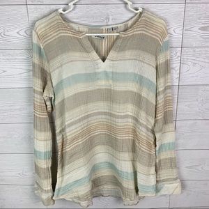 Orvis Pullover Linen Long Sleeve size L